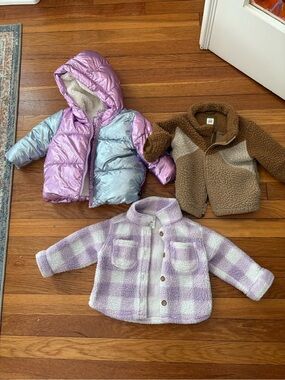GAP Bundle Jackets Winter Puffer Fleece Teddy
